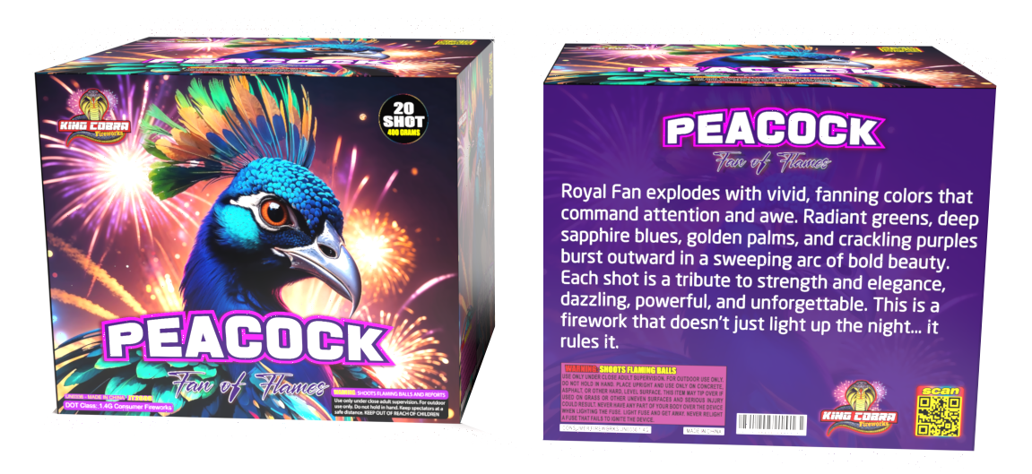 Peacock Fan of Flames